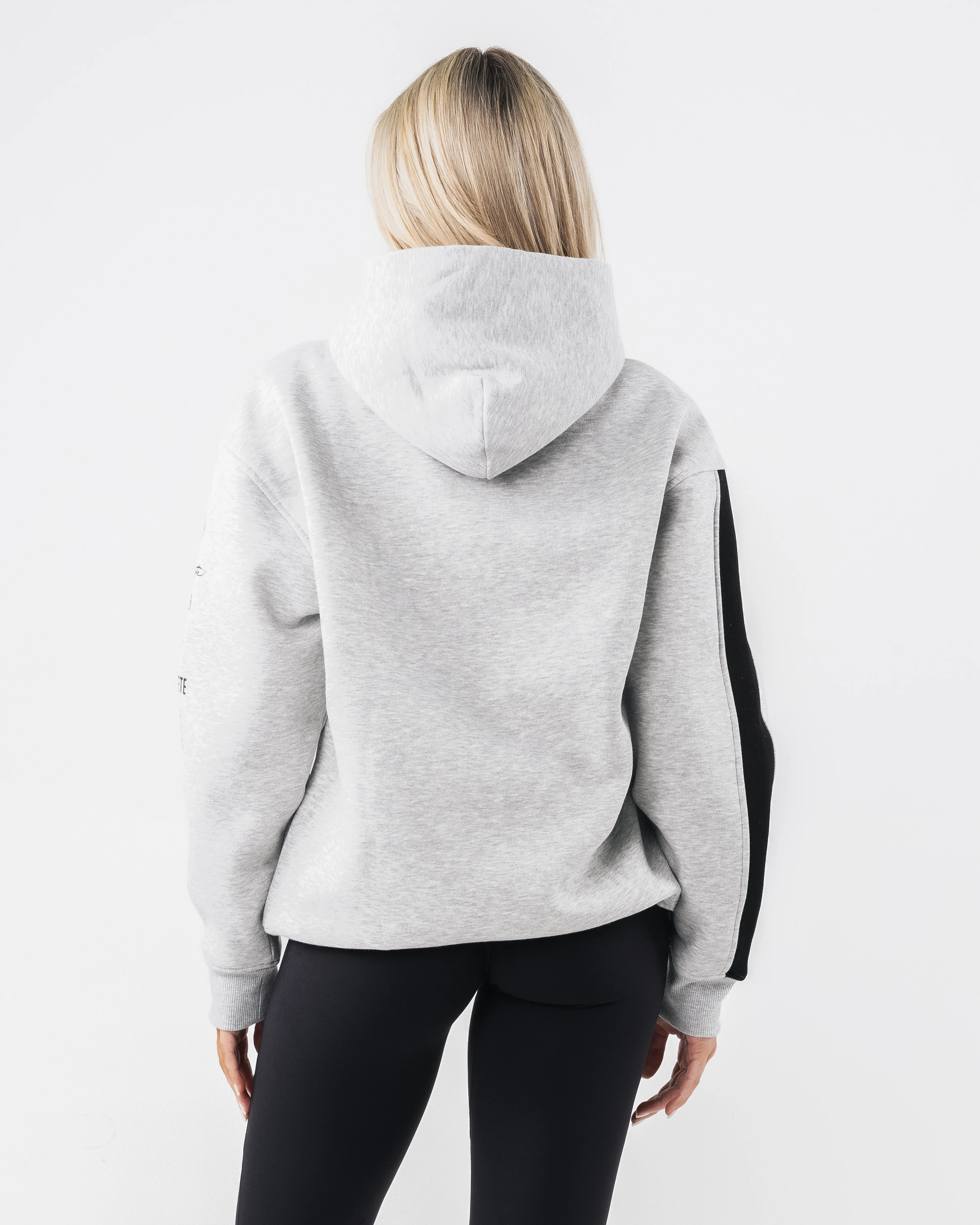 Core Stripe Hoodie - Heather Grey - Image 9