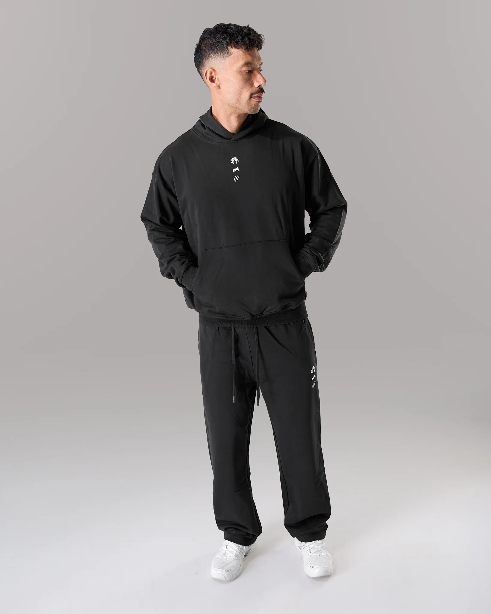 Three Pillar Heavyweight Hoodie - Black - Image 2