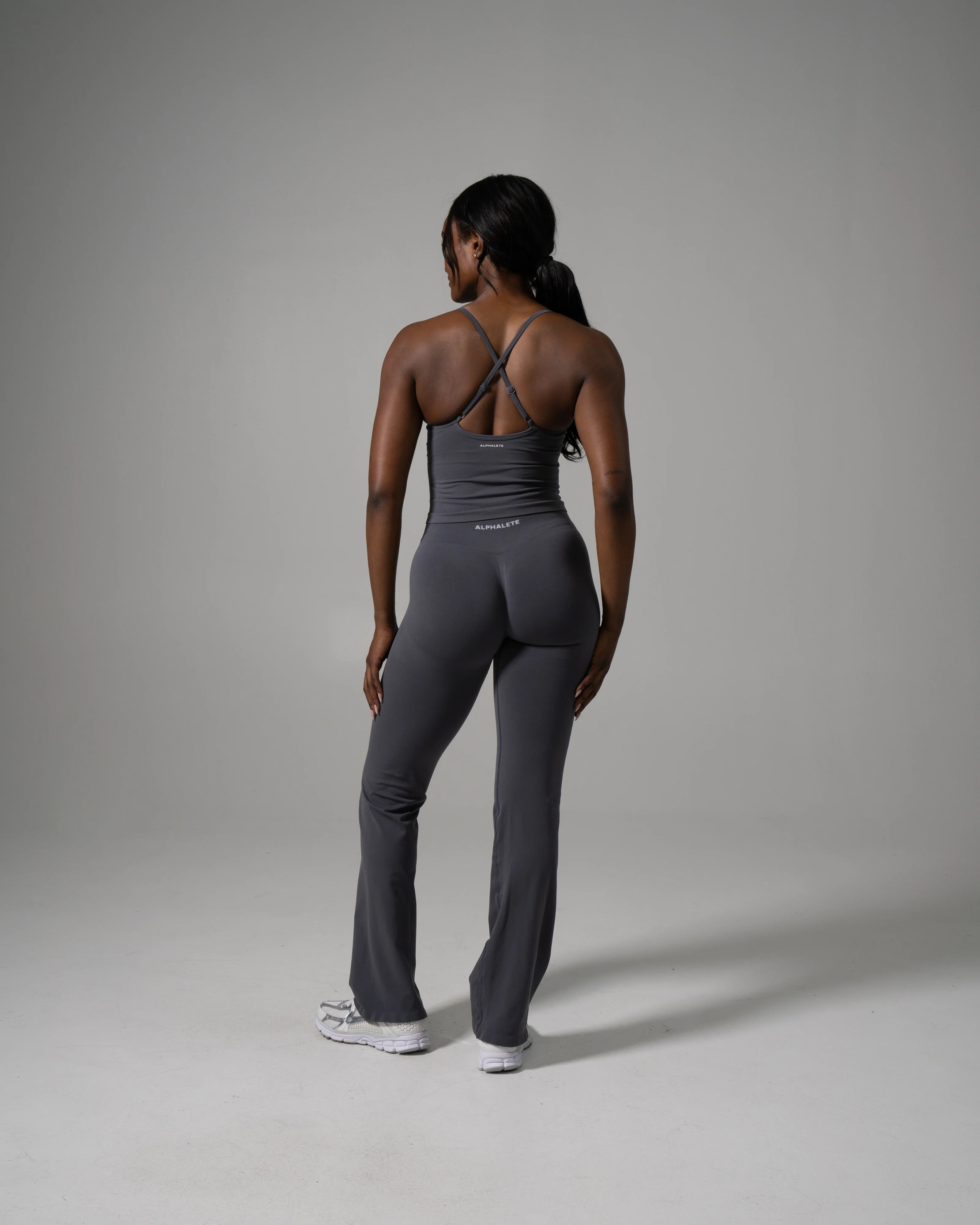Pump Mid Rise Flared Pant Long - Thunderstorm - Image 4