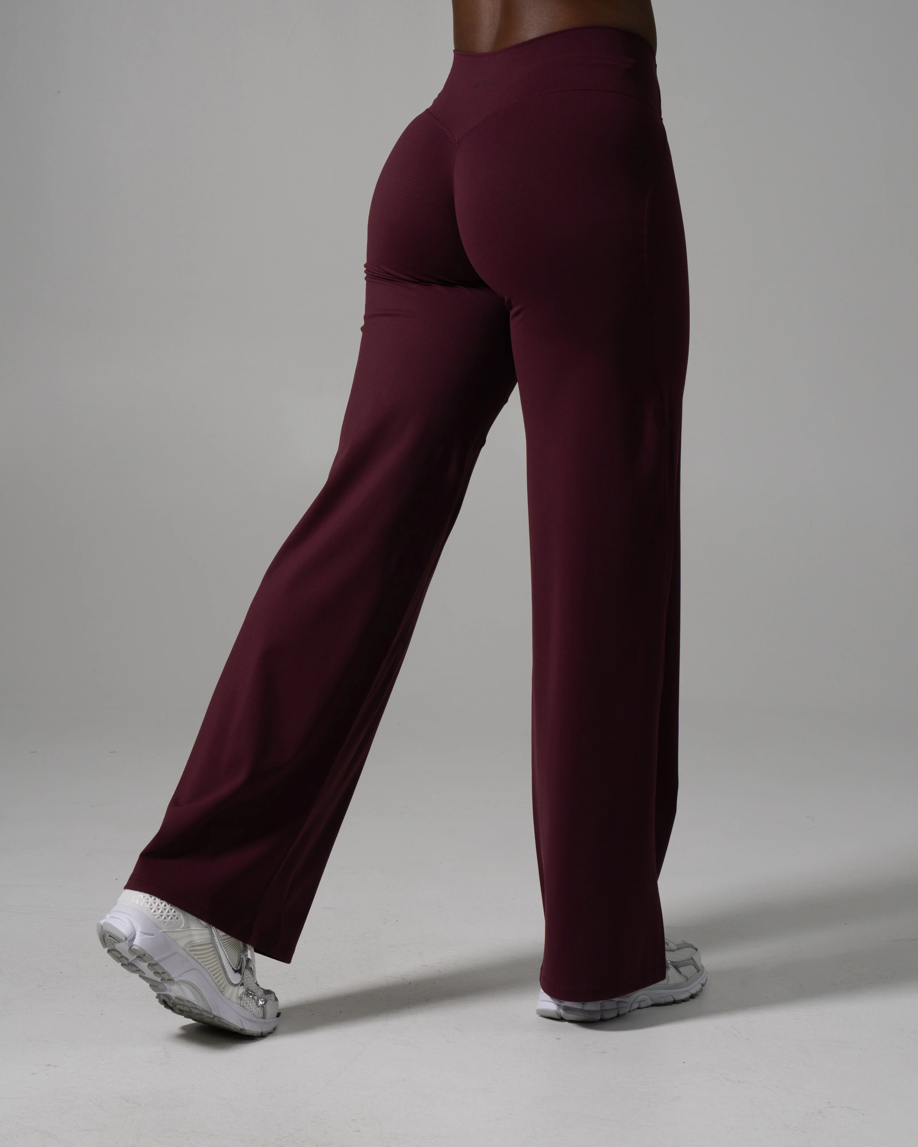 Aura Wide Leg Pant Long - Merlot - Image 2