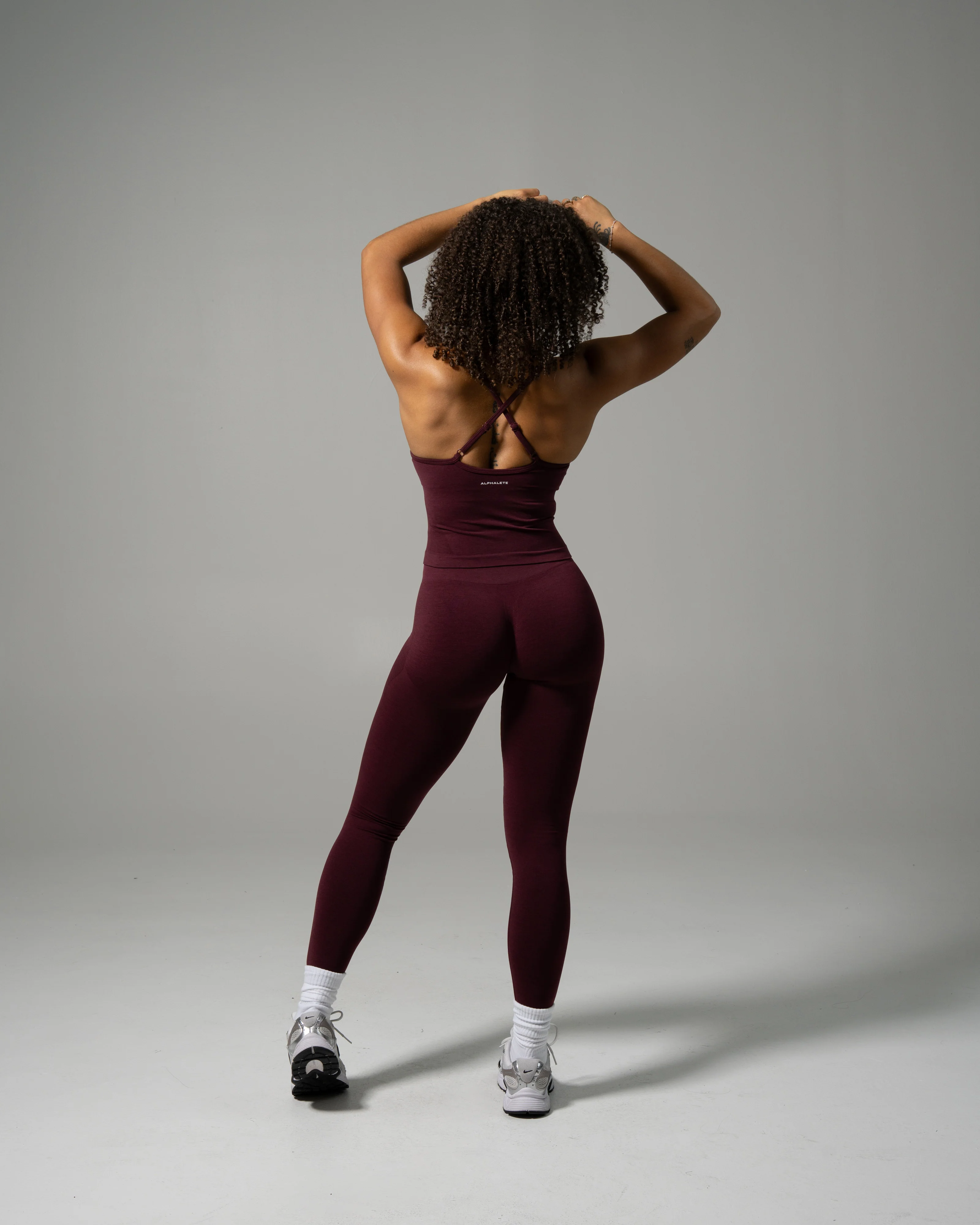 Pump High Rise Legging - Merlot - Image 4